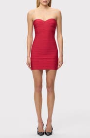 Herve Leger This Isla Strapless Bandage Minidress
