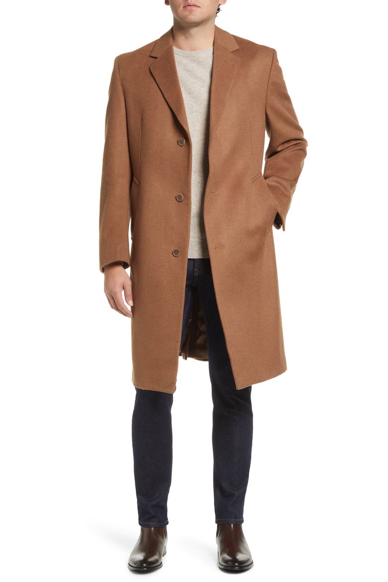 Simon Wool Blend Topcoat, Main, color, CAMEL