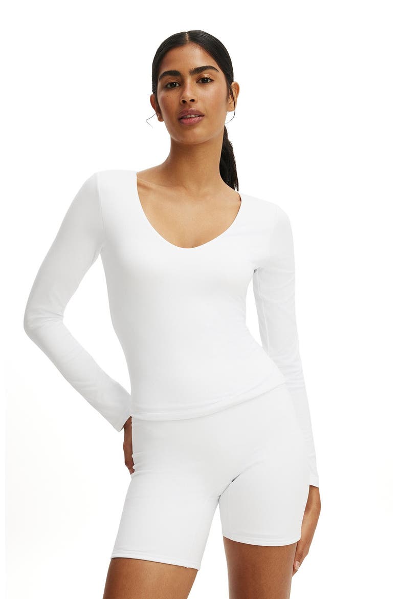 Women's Active Ultra Soft Scoop Neck Long Sleeve, Main, color, White