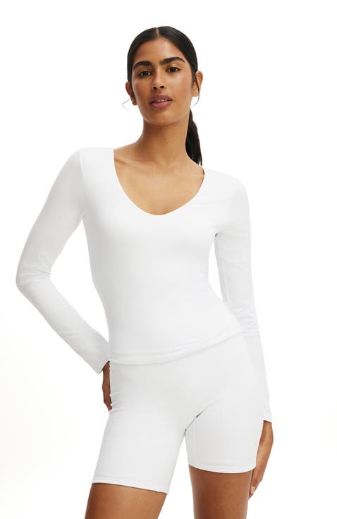 Women's Active Ultra Soft Scoop Neck Long Sleeve