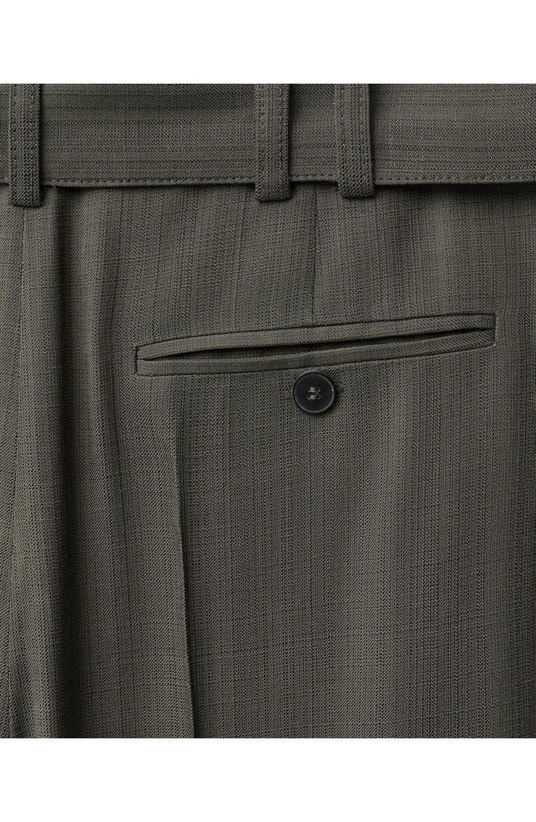 MANGO Tie Belt Pleat Front Wide Leg Pants, Alternate, color,