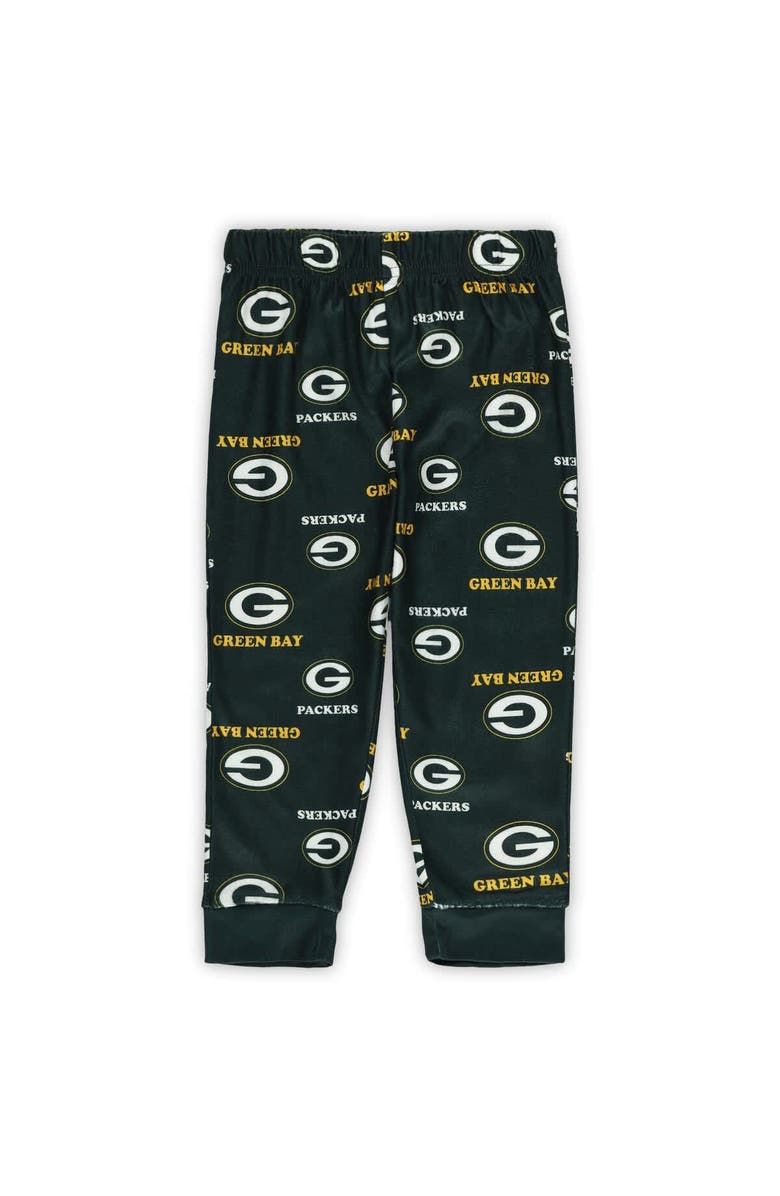 Outerstuff Toddler Outerstuff Green Green Bay Packers All-Over-Print Long Sleeve T-Shirt and Pants Sleep Set, Alternate, color, Green