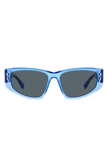 Isabel Marant 57mm Rectangle Sunglasses In Blue