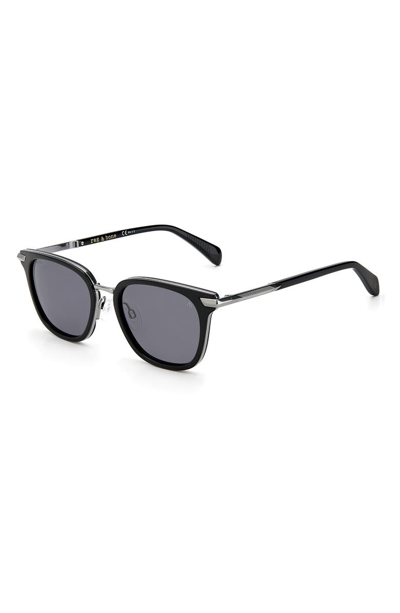 rag & bone 52mm Polarized Square Sunglasses, Alternate, color,