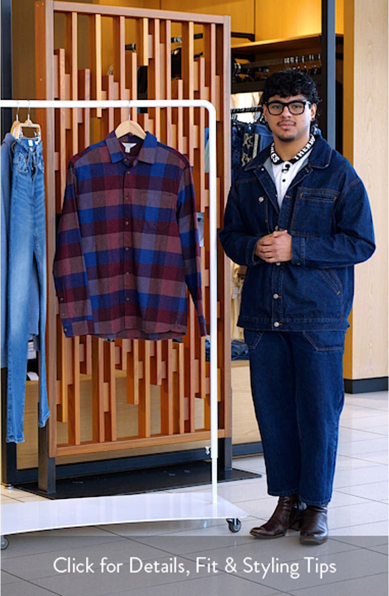 Fathomer Check Organic Cotton Flannel Button-Up Shirt, sales video thumbnail