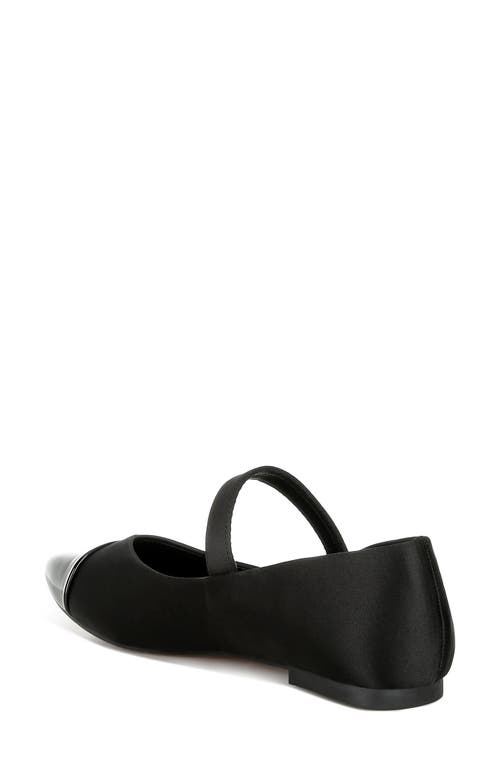London Rag Albi Patent Toe Cap Satin Mary Jane Sandal In Black