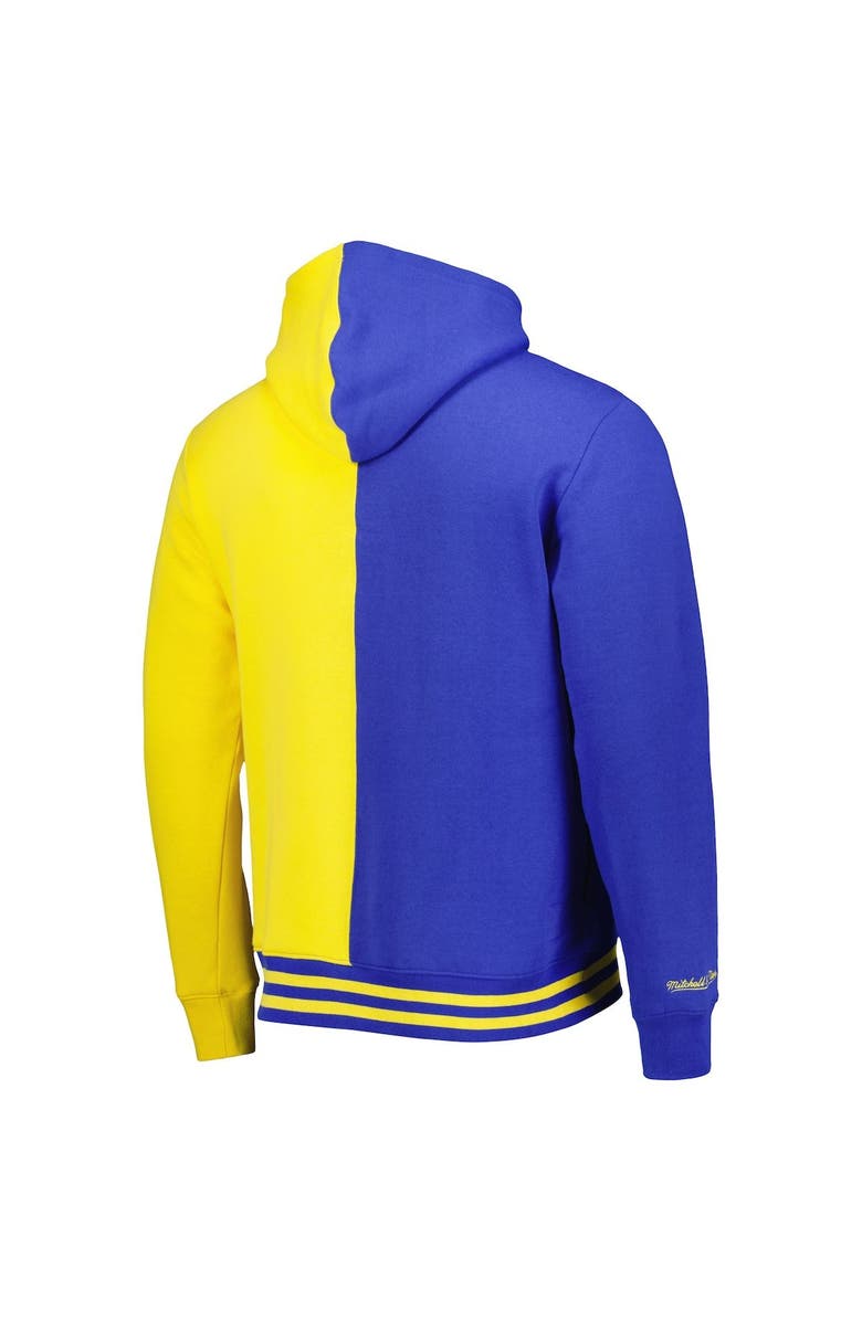 Mitchell & Ness Men's Mitchell & Ness Royal/Gold Golden State Warriors Hardwood Classics Split Pullover Hoodie, Alternate, color, Royal