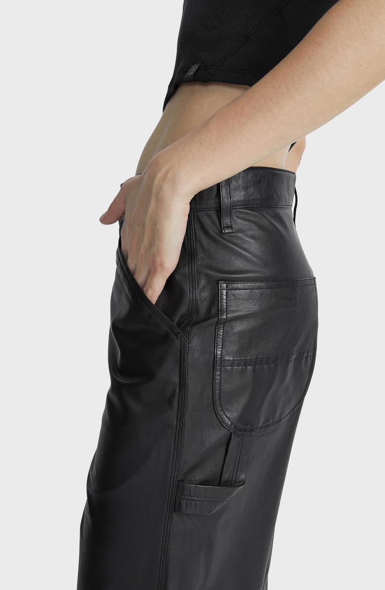 rag & bone Cavalry Leather Shorts, Alternate, color,