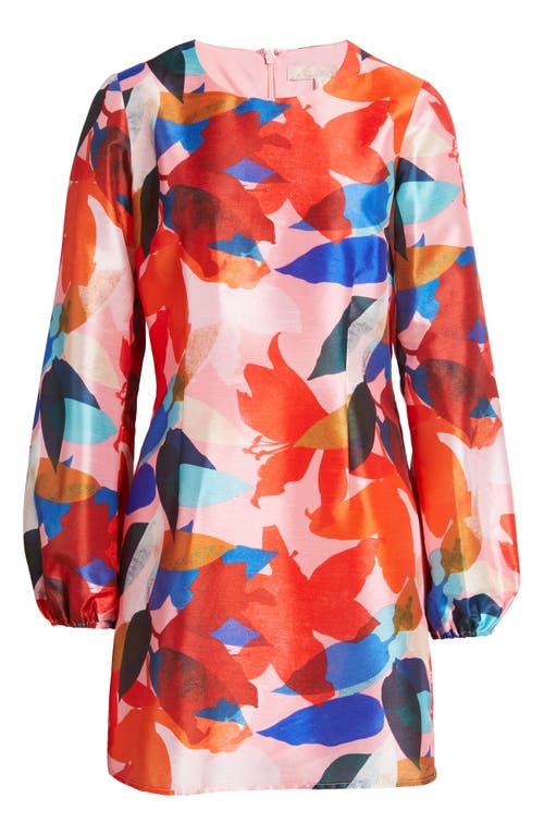 HUTCH HUTCH FLORAL LONG SLEEVE MINIDRESS