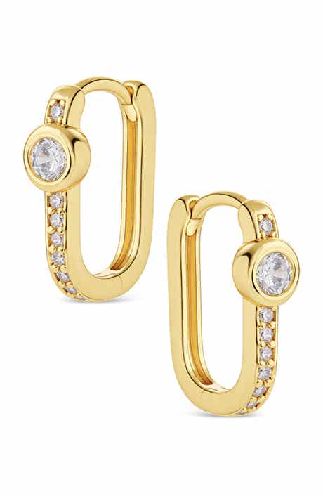 Evil Eye Square Hoop Earrings