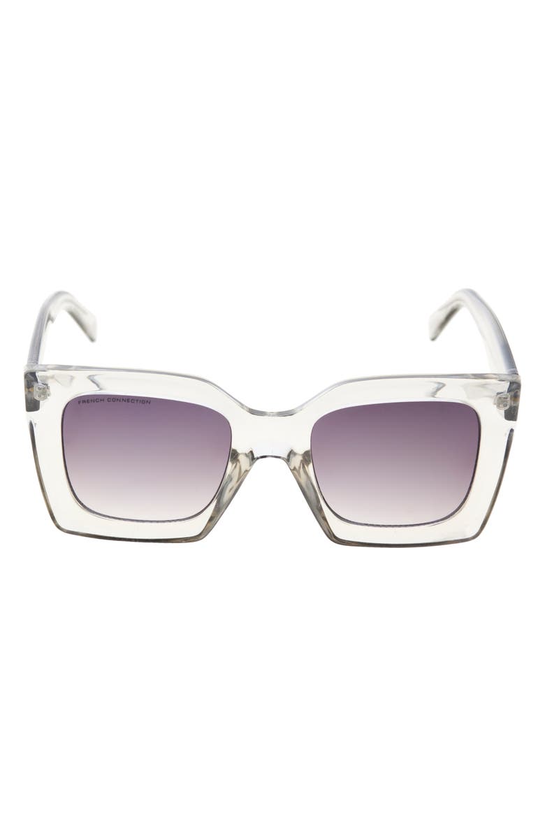 French Connection 51mm Gradient Square Sunglasses, Main, color, 