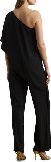 Lauren Ralph Lauren April One-Shoulder Georgette Jumpsuit | Nordstrom