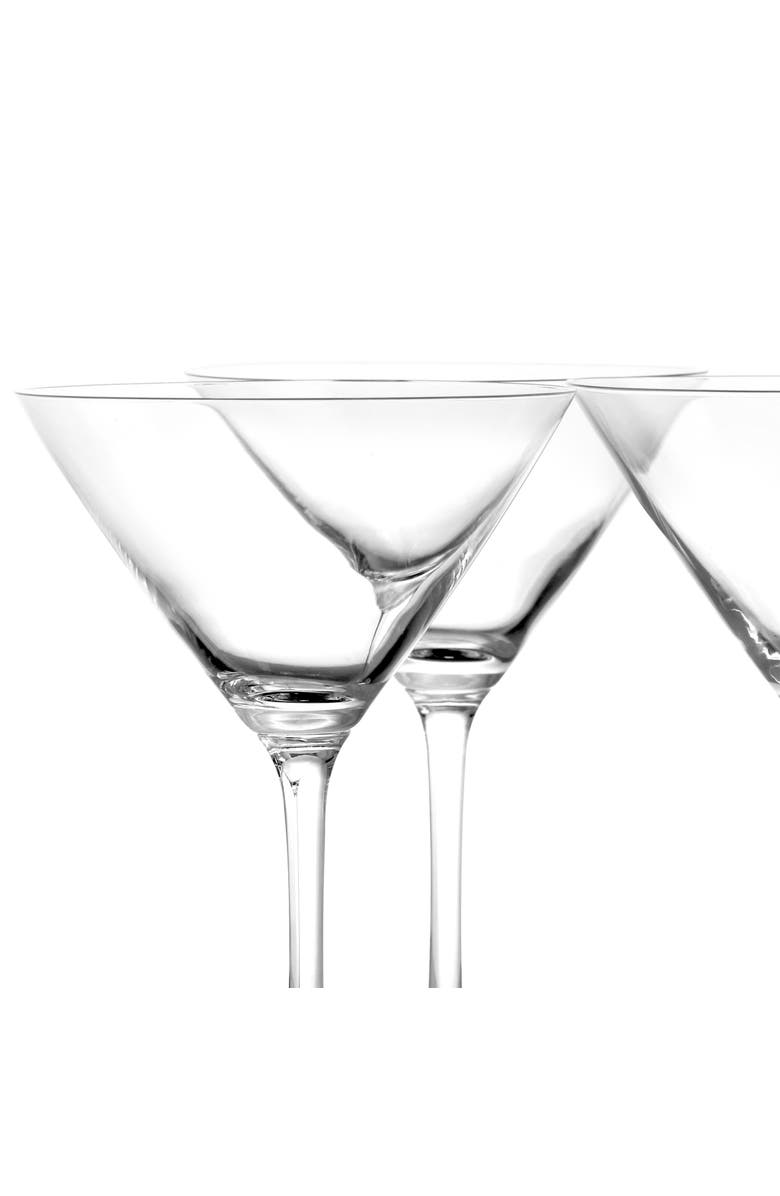 MARTHA STEWART 4 Piece 10oz Martini Glass Set, Alternate, color, Clear