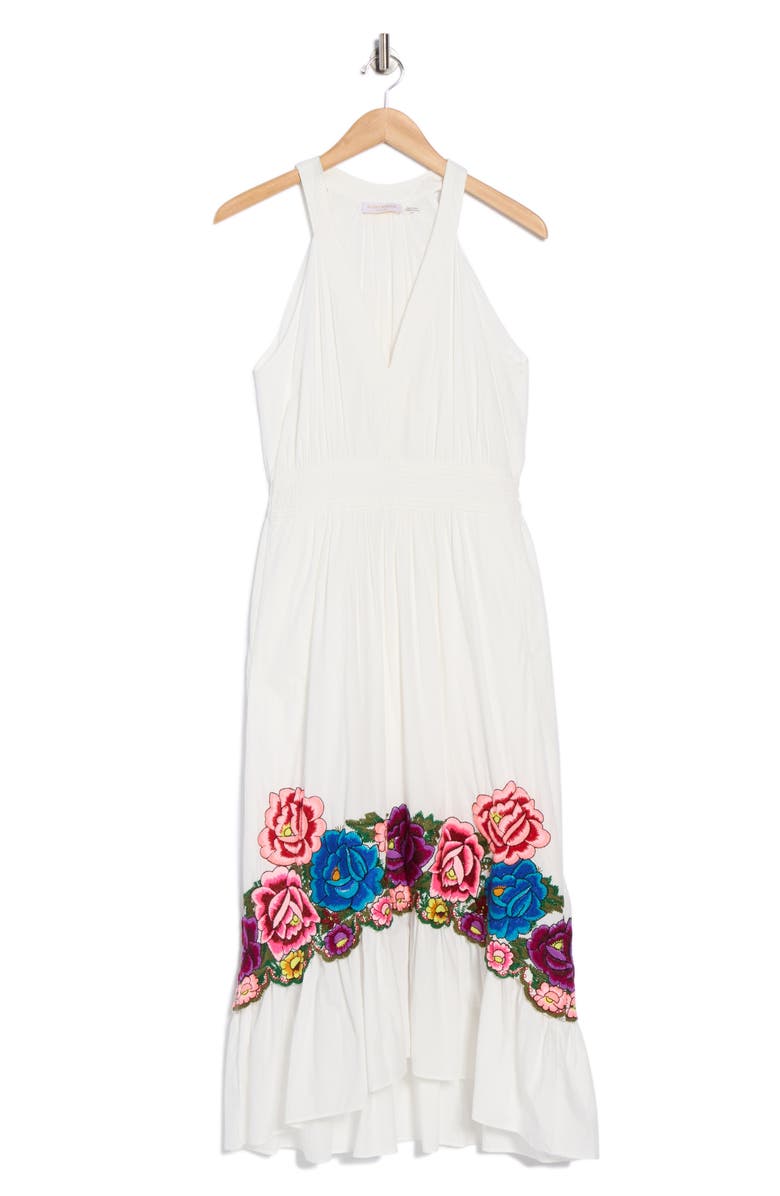 Ramy Brook Cordealia Embroidered Dress, Alternate, color, White Garden