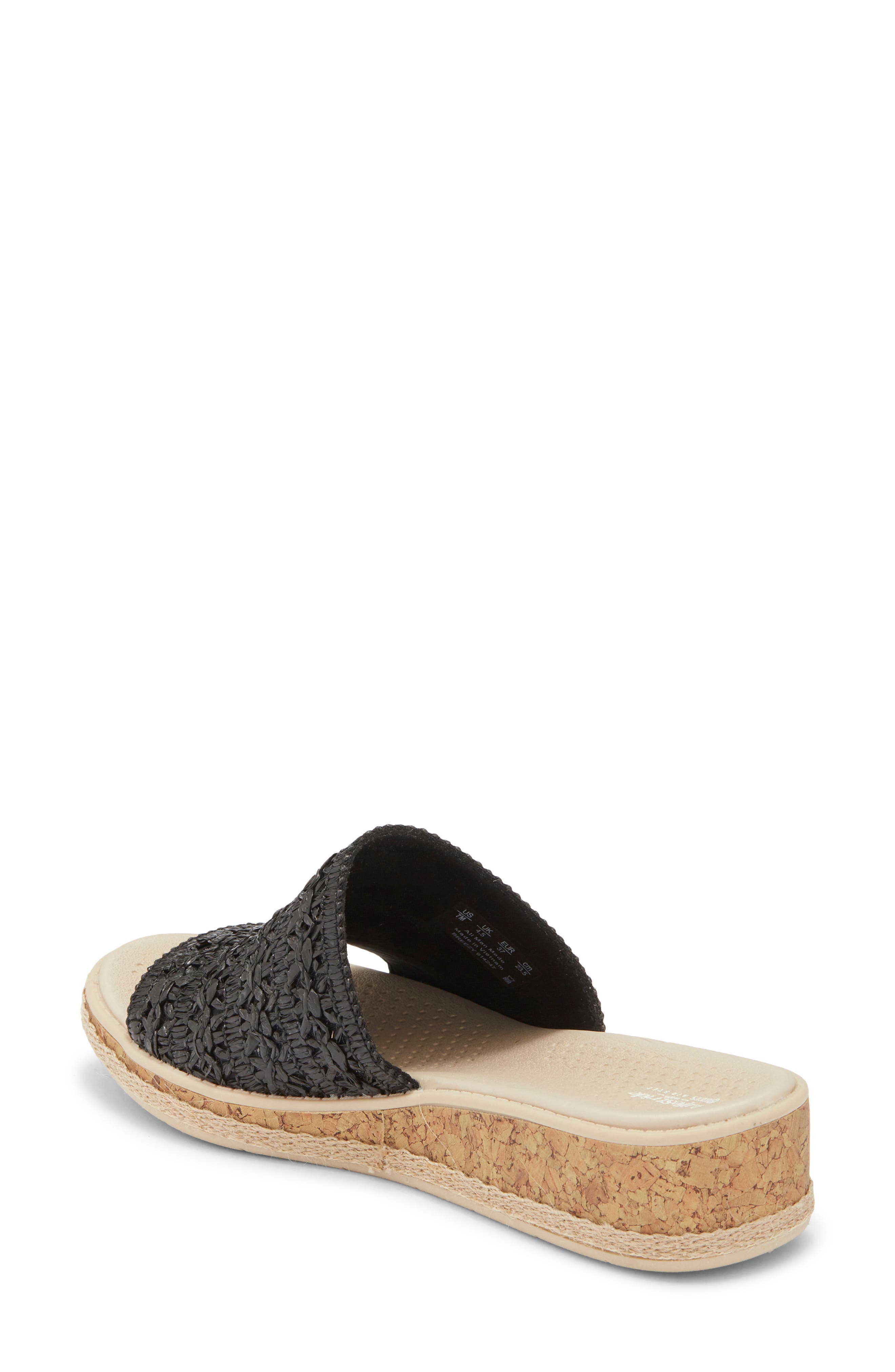 Breezy Slide Sandal, Alternate, color, BLACK / BLACK