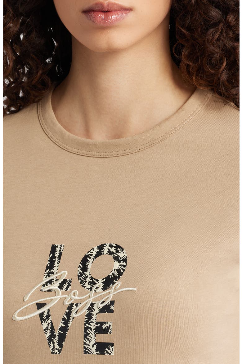 Elogo Logo Cotton T-Shirt, Alternate, color, BEIGE