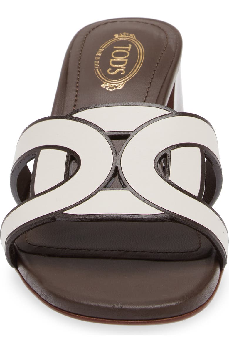 Tod's Kate Chain Detail Block Heel Slide Sandal, Alternate, color,