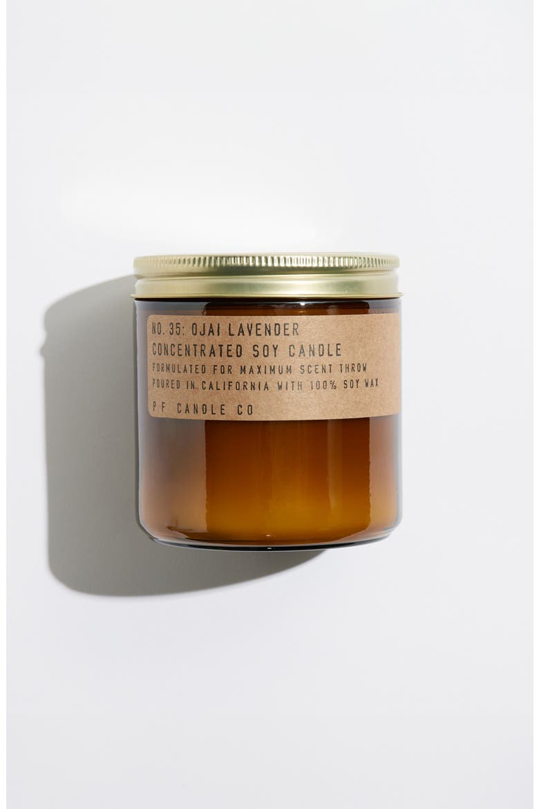 Ojai Lavender Large Concentrated Candle, Alternate, color, BROWN