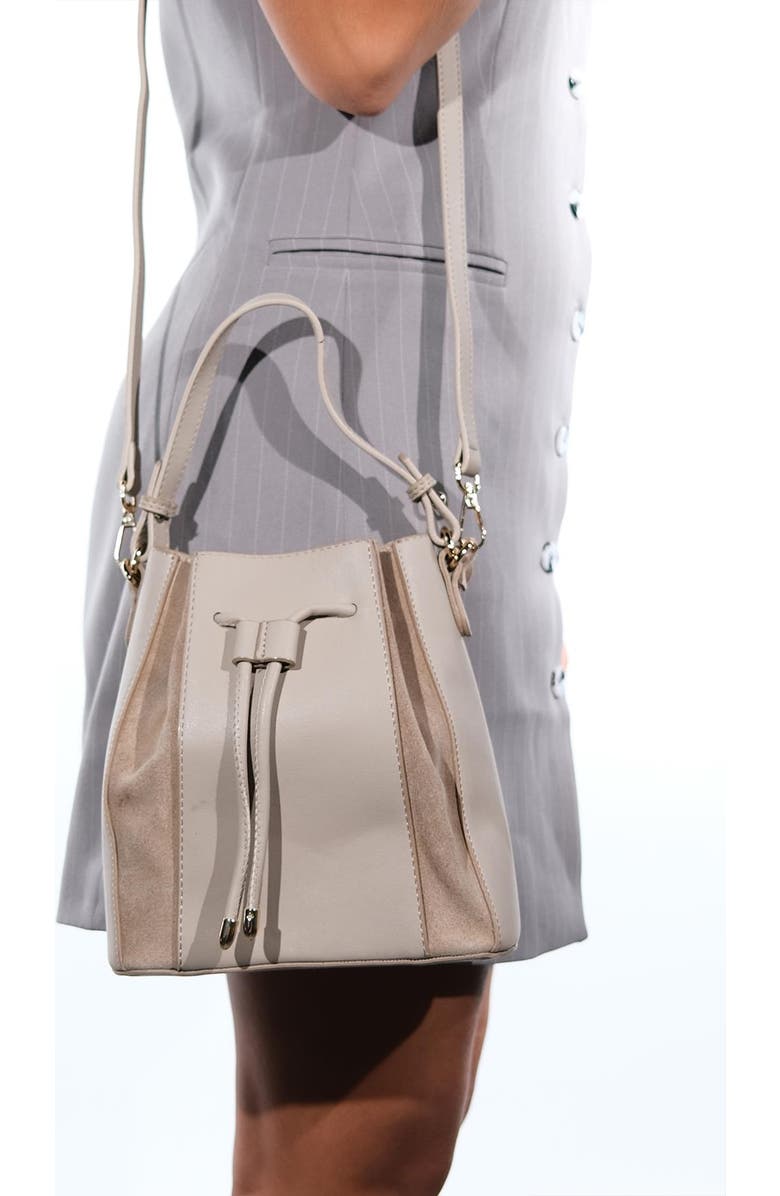 Forever & Always Shoes Maralis Leather Shoulder Bag, Alternate, color, Beige