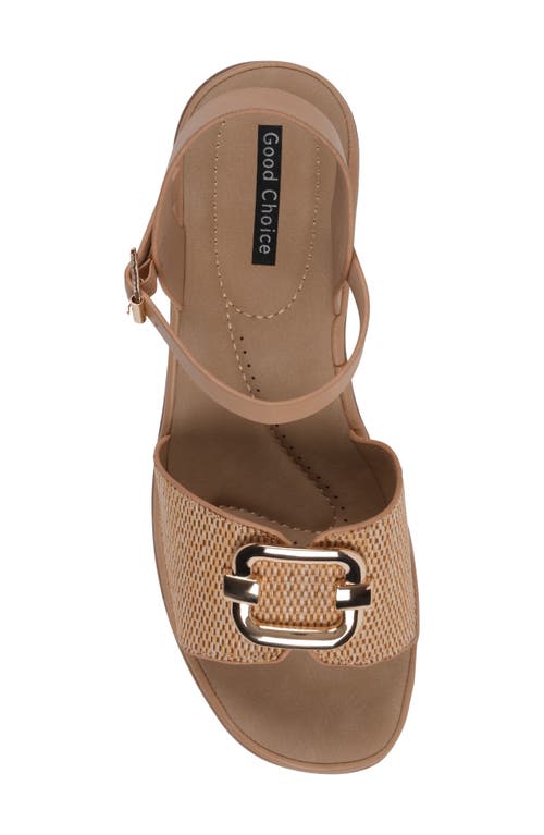 Gc Shoes Fia Buckle Wedge Sandal In Natural