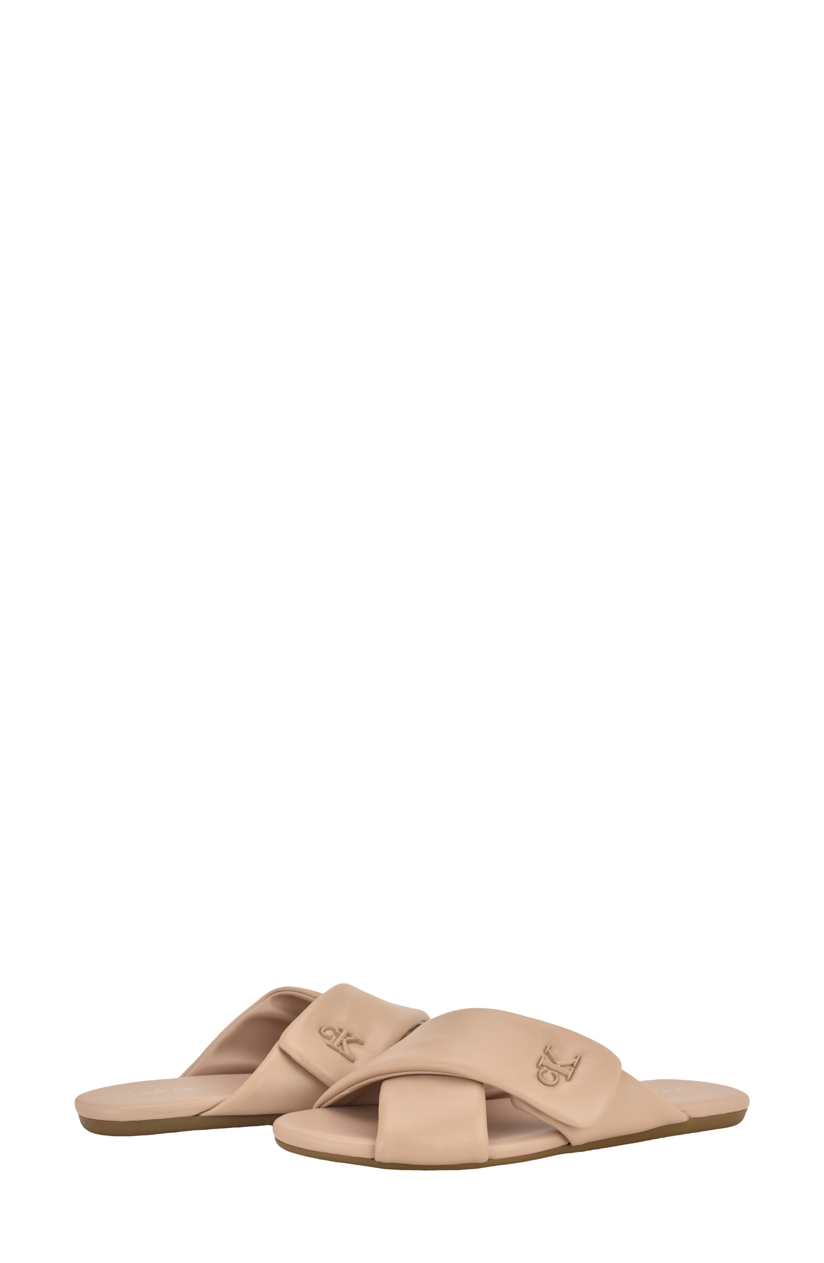 Calvin Klein Renley Slide Sandal, Alternate, color, Light Natural