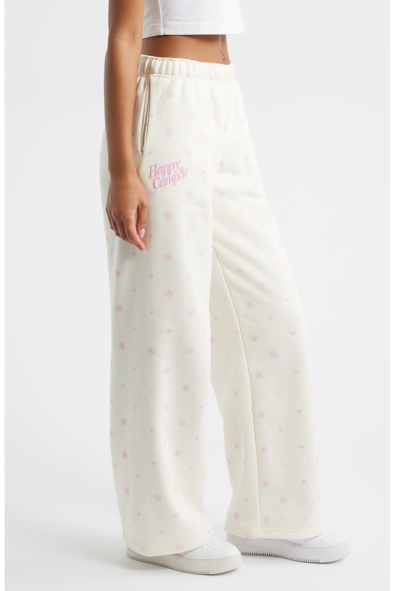Pink Flurry Core Sweatpants, Alternate, color, CREAM