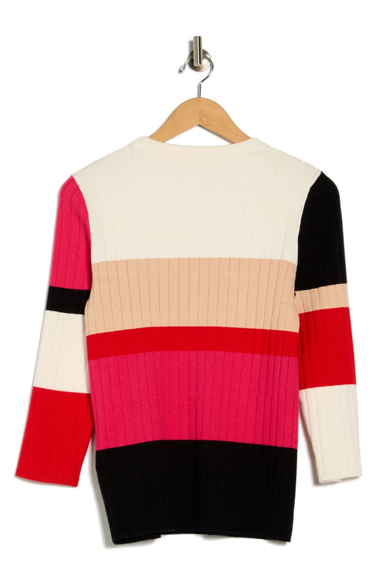 Elie Tahari The Remy Colorblock Sweater, Alternate, color, Beige Colorblock