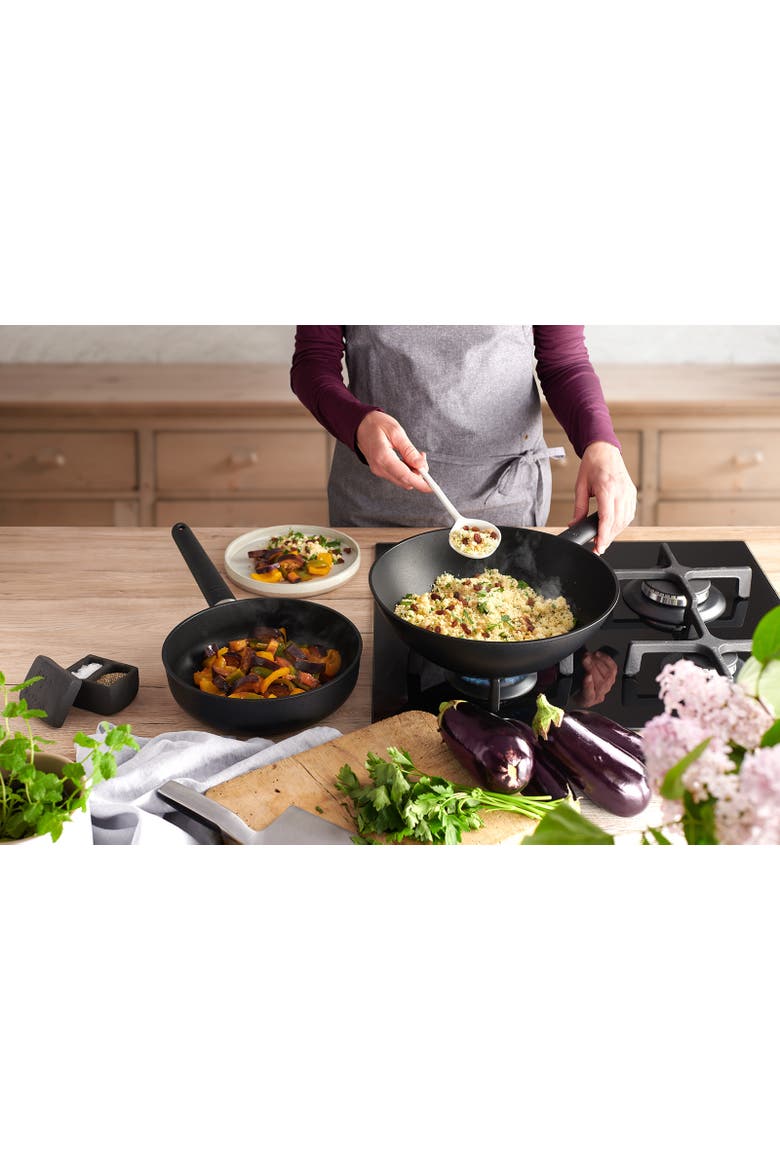 Ecolite Nonstick Saute Pan W/Glass Lid Set 11-Inch, 3.7 Quart, Alternate, color, Black