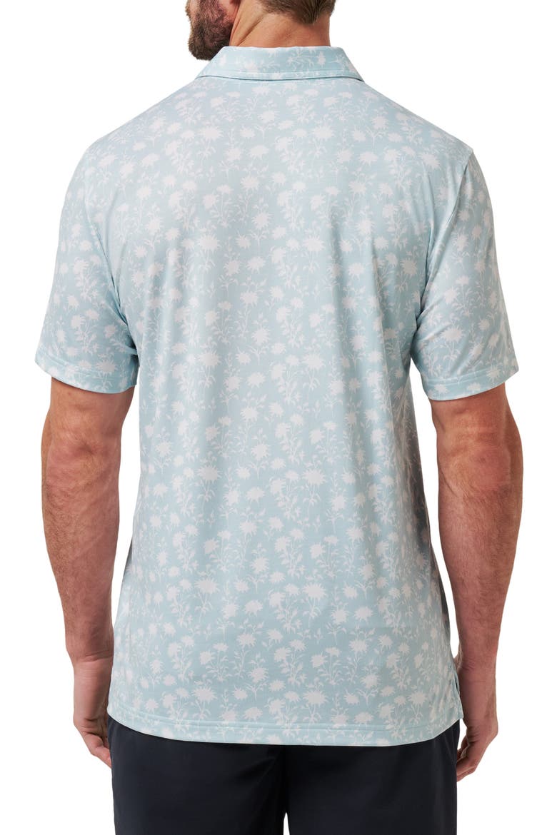 Featherweight Cove Floral Piqué Polo, Alternate, color, AZZURRO