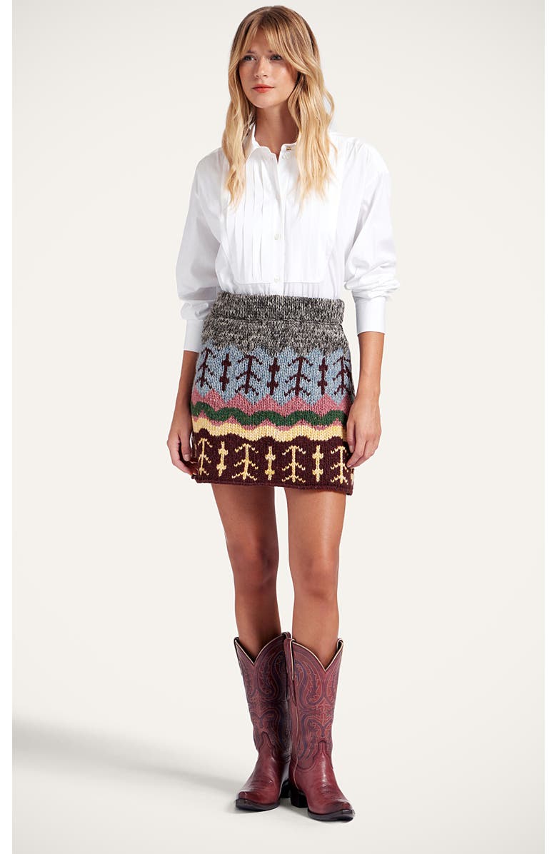 La DoubleJ Chalet Skirt, Main, color, Multicolor Grey