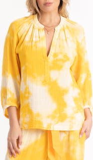 ocean+main Tie Dye Gauze Top