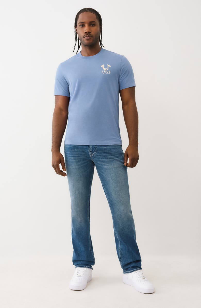 True Religion Mixed Logo Graphic T-Shirt, Alternate, color, Coronet Blue