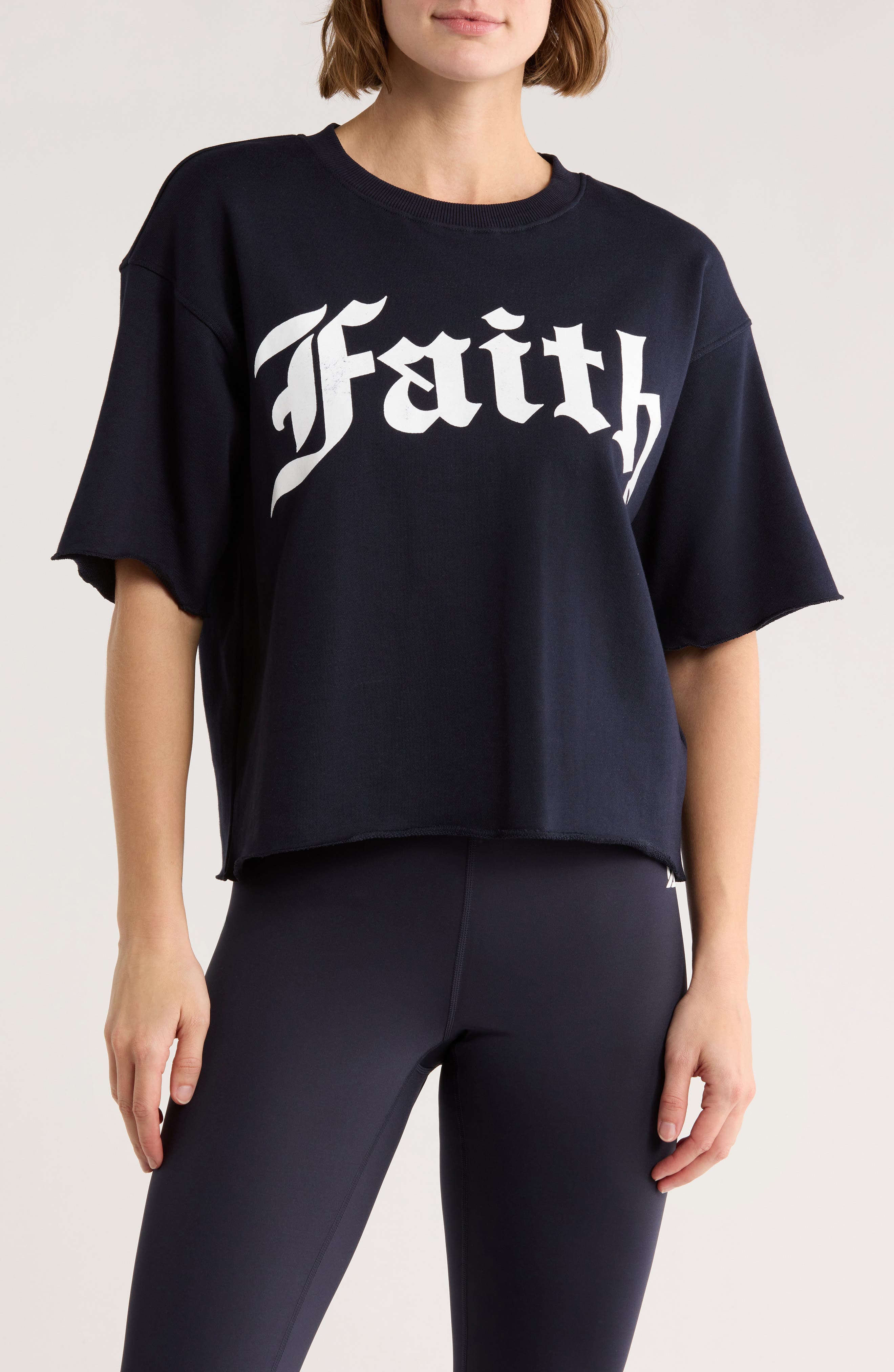 Faith Connexion Meet & Greet Short Sleeve French Terry Sweatshirt