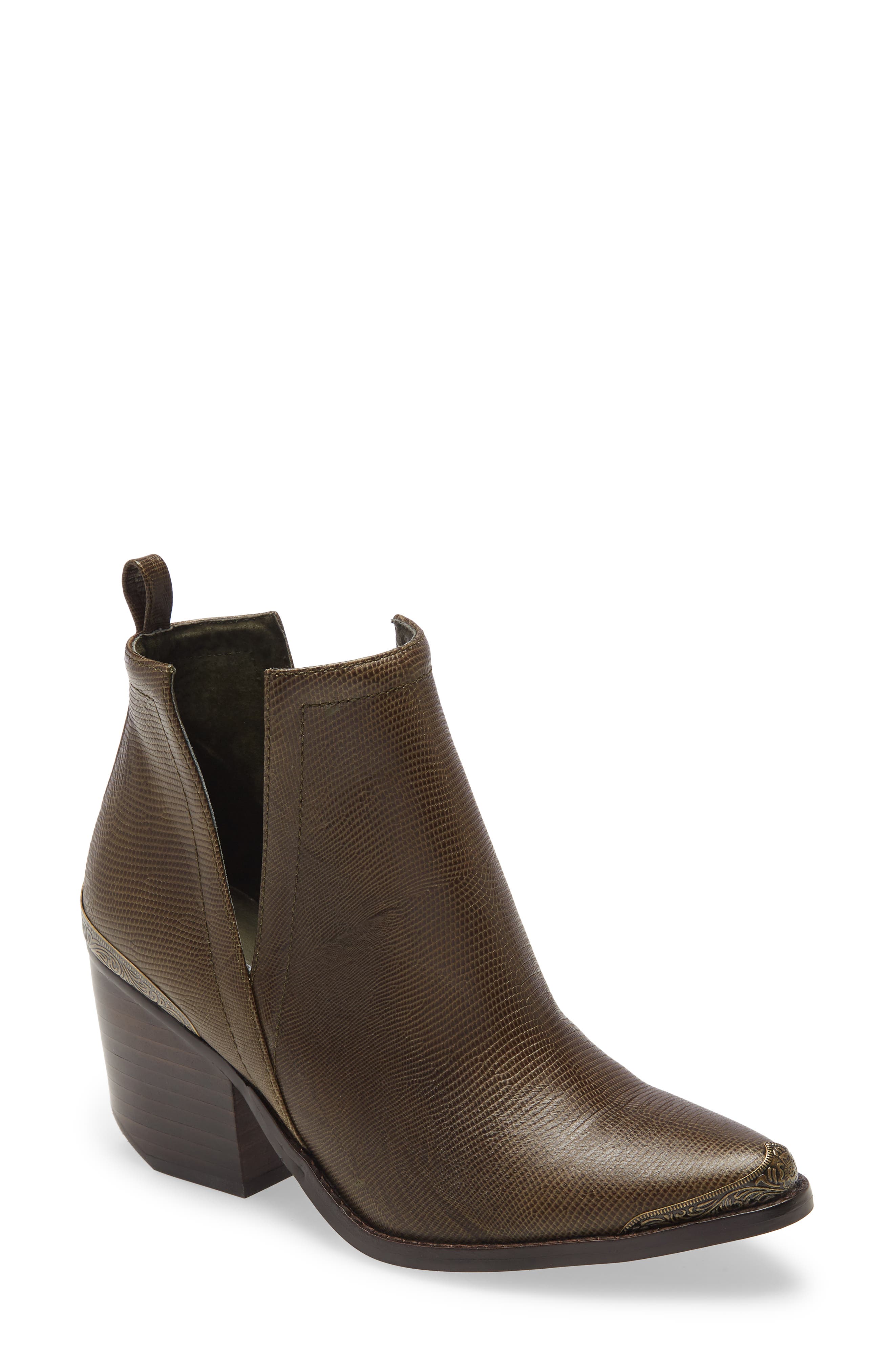 Cromwell Cutout Western Boot, Main, color, KHAKI LIZARD