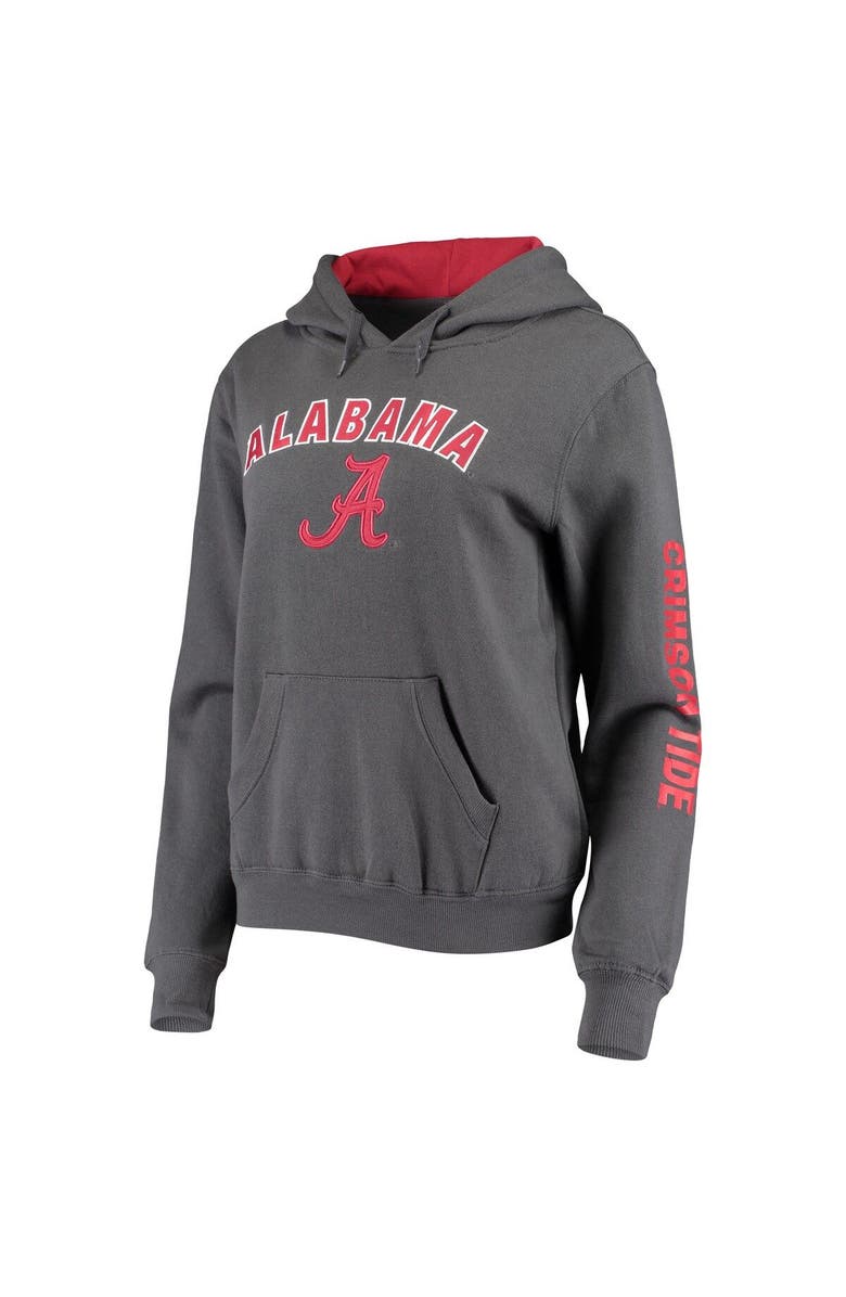 COLOSSEUM Women's Colosseum Charcoal Alabama Crimson Tide Loud and Proud Pullover Hoodie, Alternate, color, Charcoal
