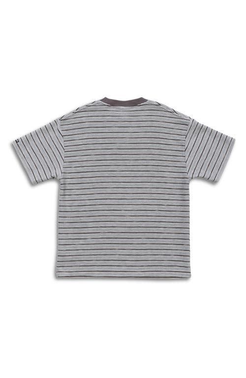 Maui And Sons Maui & Sons Dobby Days Oversize Stripe T-shirt In Iron