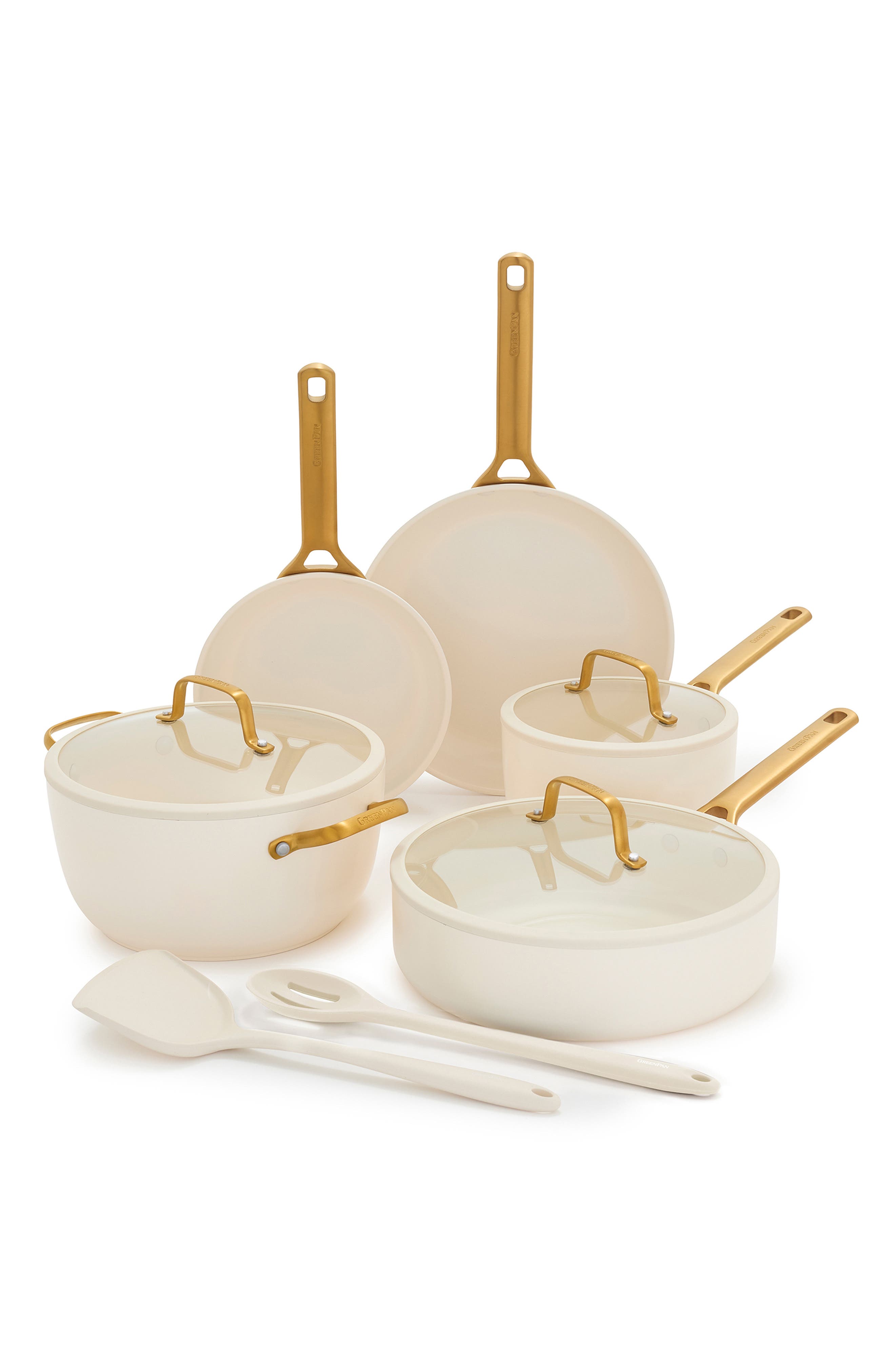 GreenPan Reserve Pro 10-Piece Ceramic Nonstick Cookware Set - Cream