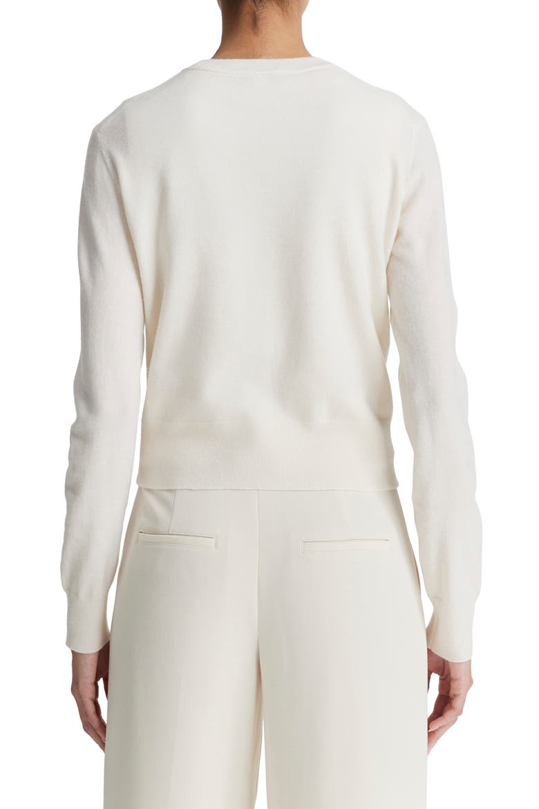 Wool & Cashmere Blend Button-Up Cardigan, Alternate, color, OFF WHITE