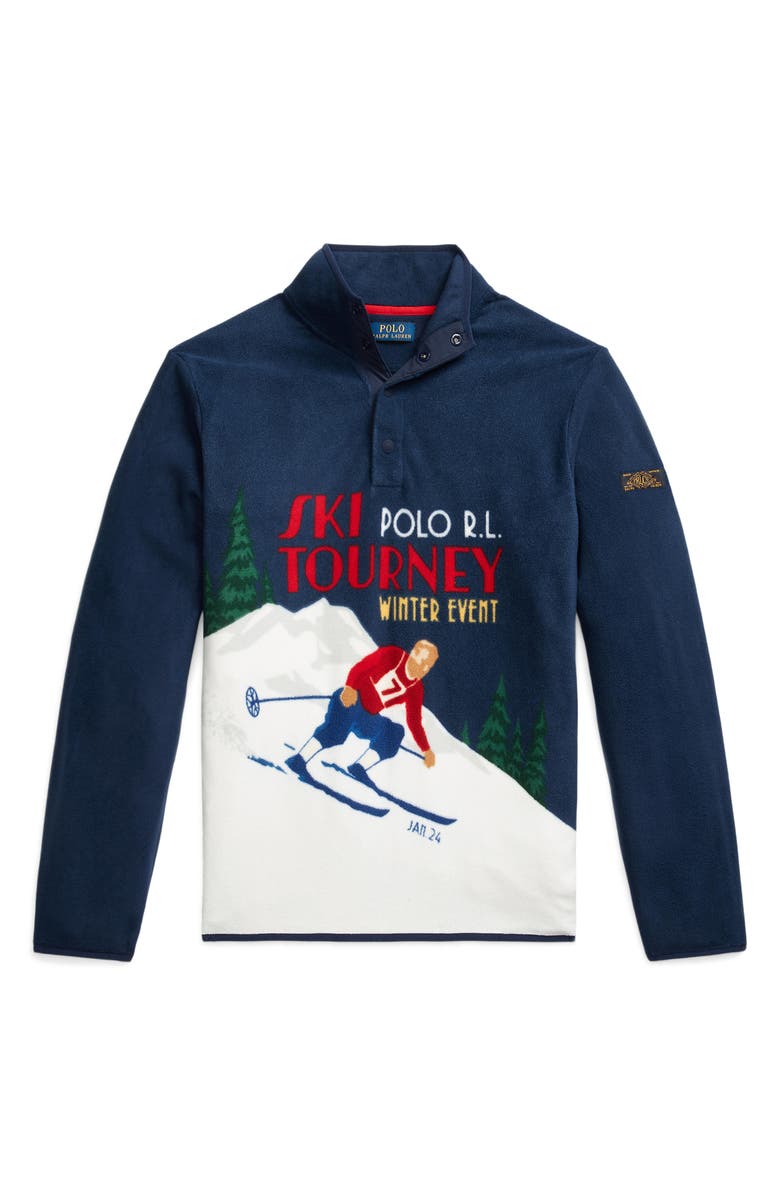 Polo Ralph Lauren Skier Brushed Fleece Pullover, Alternate, color, 