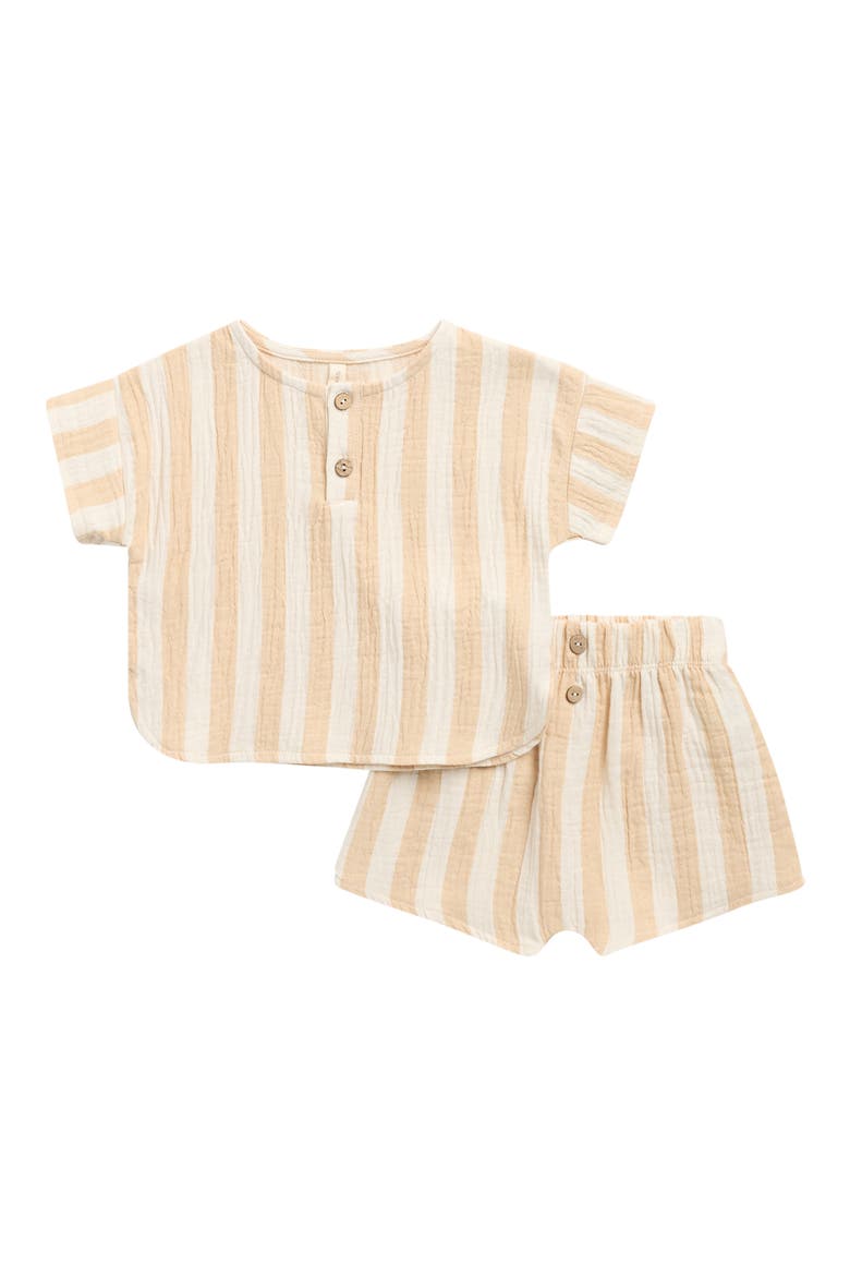 Kids' Boxy Organic Cotton Top & Shorts Set, Main, color, BUTTERSCOTCH