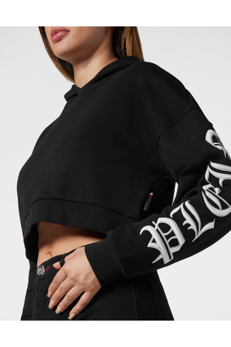 Hooded Sweatshirt Gothic Plein Women, Alternate, color, black