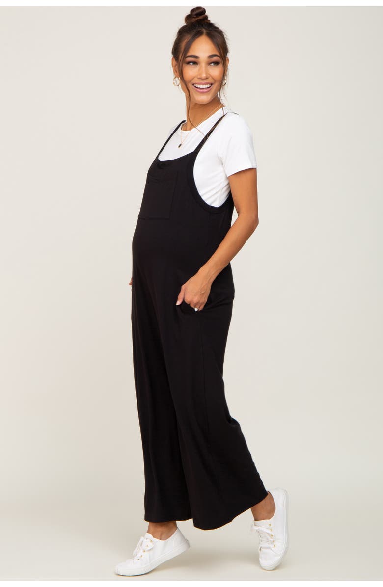 PinkBlush Sleeveless Pocketed Wide Leg Jumpsuit, Alternate, color, Black