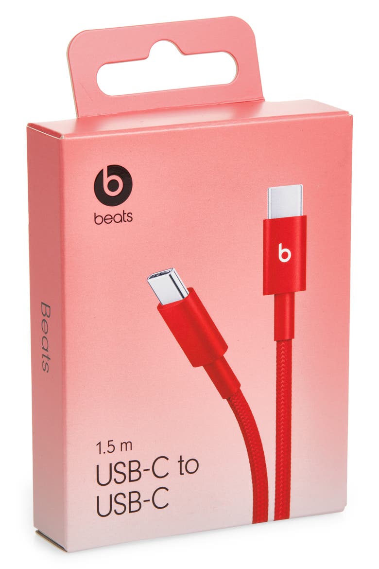 USB-C to USB-C Woven Cable, Alternate, color, RAPID RED