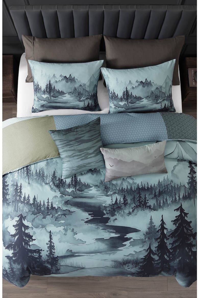 Nature Blues Comforter Set, Alternate, color, BLUE
