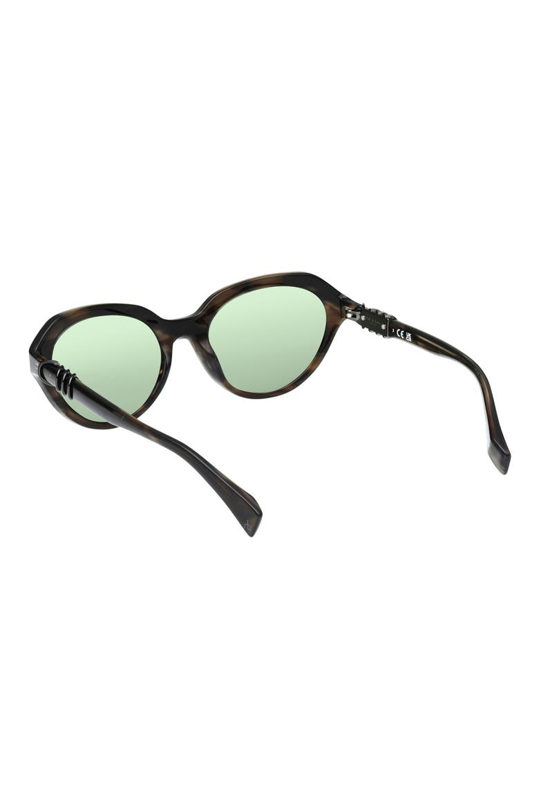 54mm Round Sunglasses, Alternate, color, SHINY MILKY GREY BROWN WATERCO