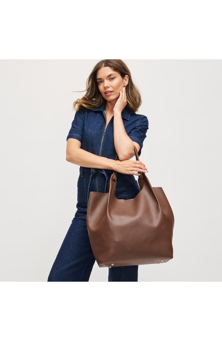 URBAN EXPRESSIONS HANDBAGS Maeve Tote, Main, color, Chocolate