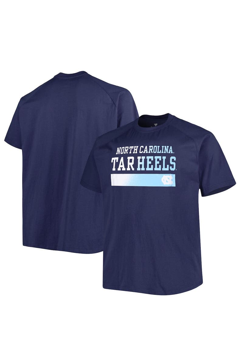 PROFILE Men's Navy North Carolina Tar Heels Big & Tall Raglan T-Shirt, Alternate, color,
