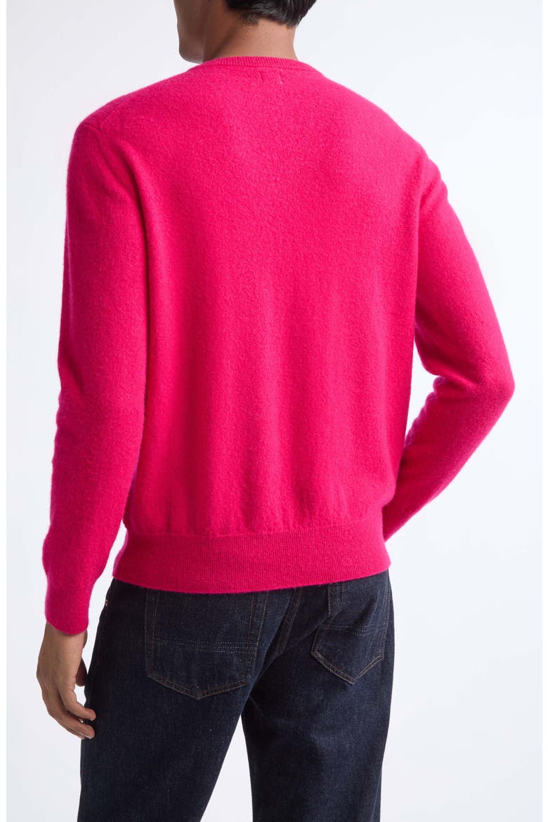 Men's Crewneck Cashmere Sweater, Alternate, color, MULBERRY