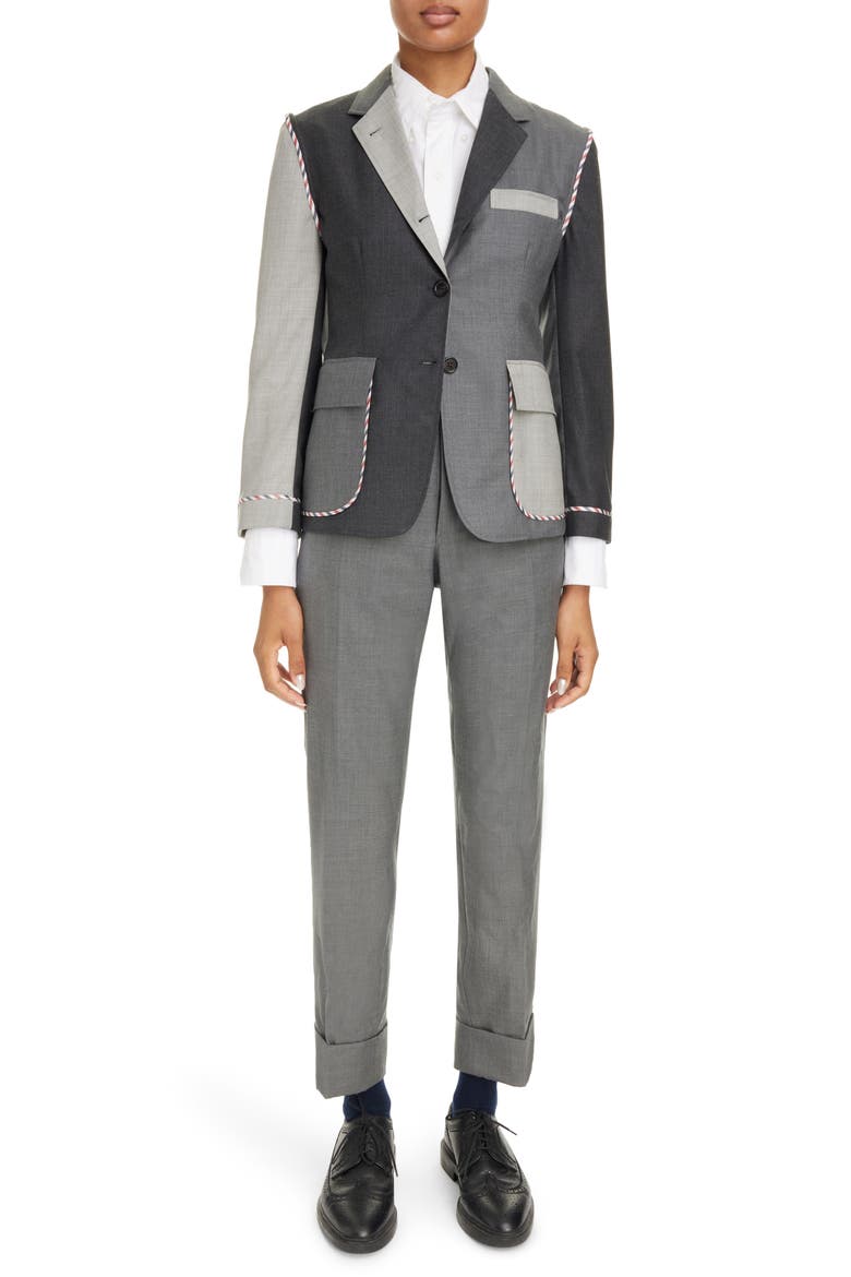 Fun-Mix Unconstructed Fit Wool Sport Coat, Main, color, DARK GREY