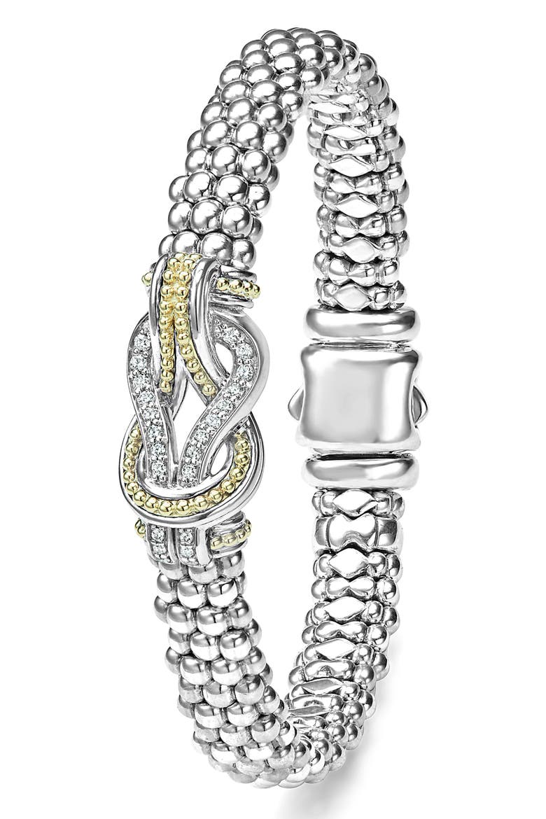 Caviar Newport Diamond Station Bracelet, Alternate, color, SILVER/ GOLD